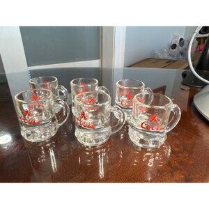 Vintage Coors Beer Mini Mug Shot Glass Lot Of 6, Lion are Federal Glass    66-11